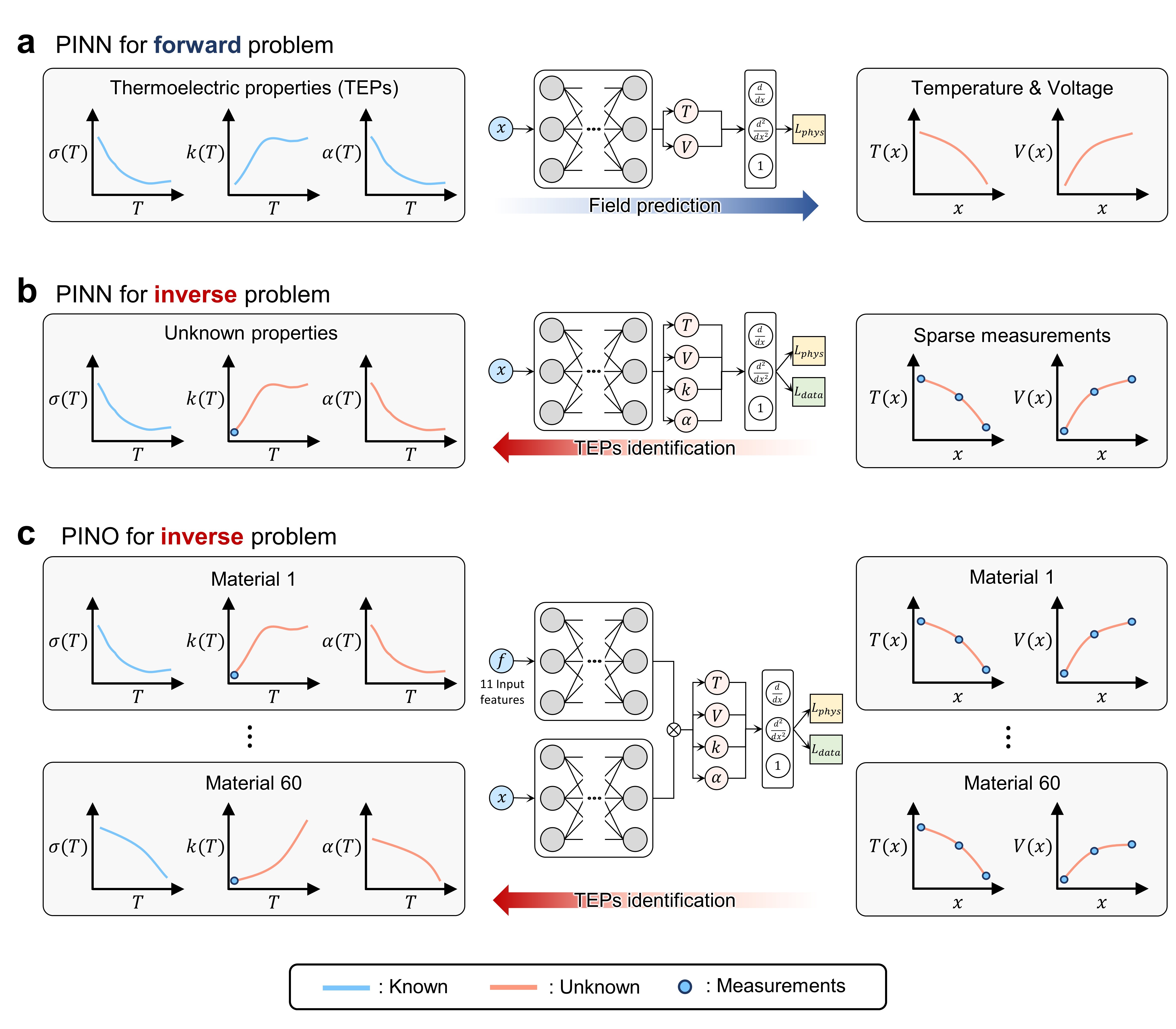 PINN for Thermoelectric Properties